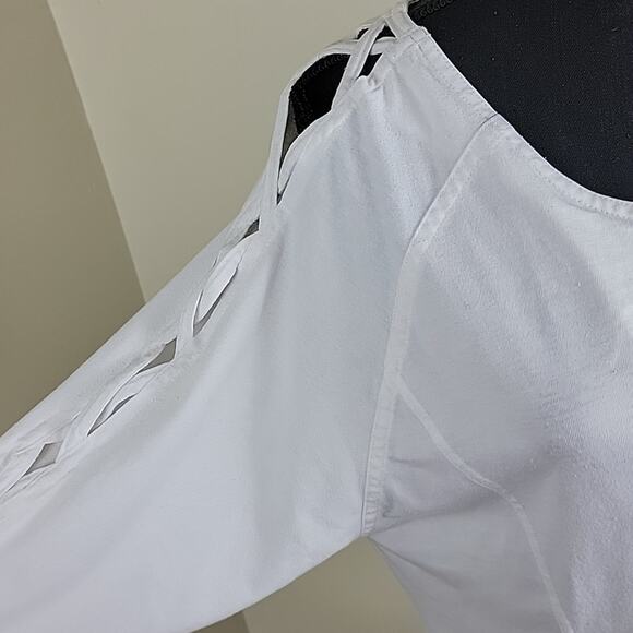 Together! Vintage 80s Statement Long Sleeves Button Down Shirt White size L - Picture 6 of 11